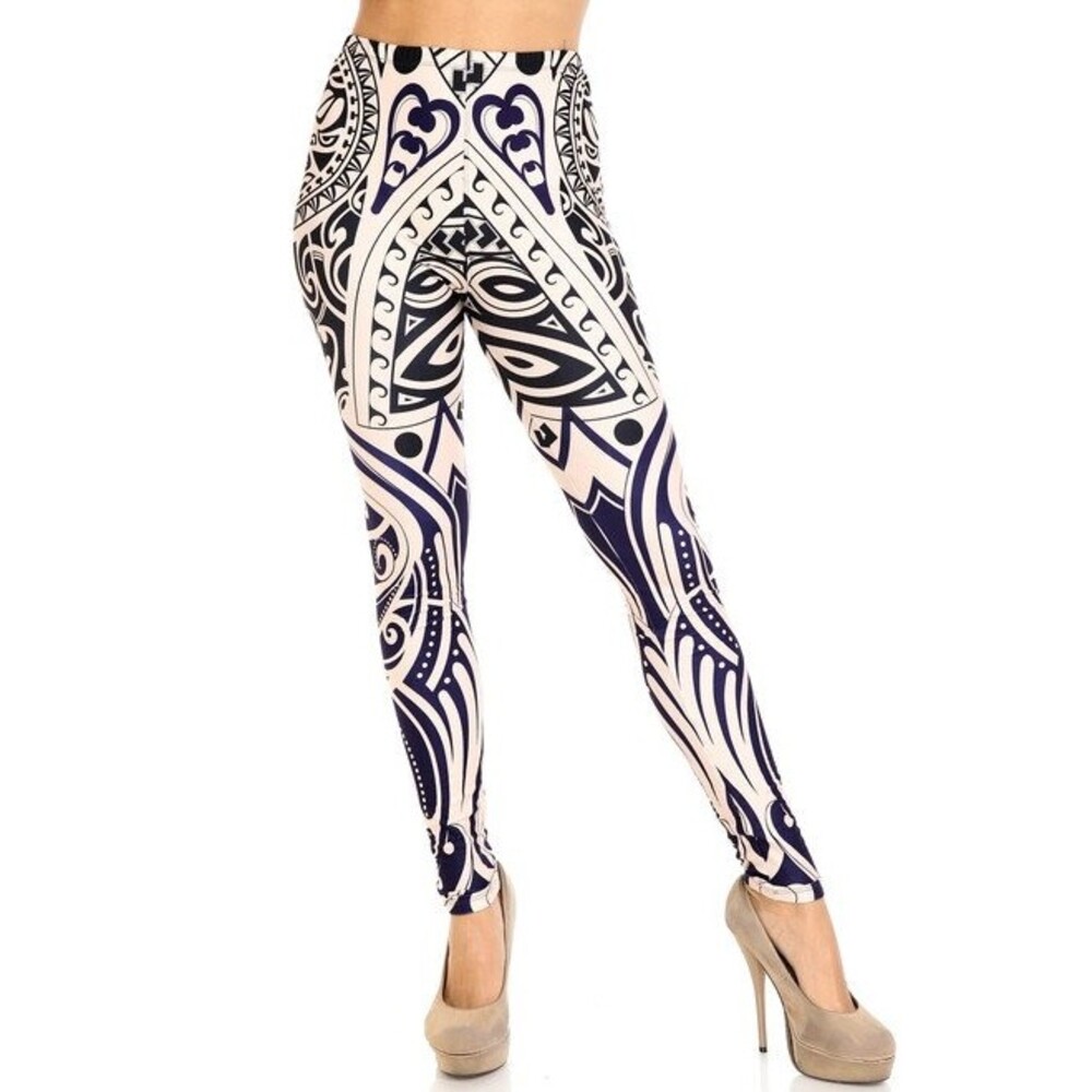 Plus Size Valhalla Tribal Leggings by‎ USA Fashion™, Trendy, Digital Laser Print